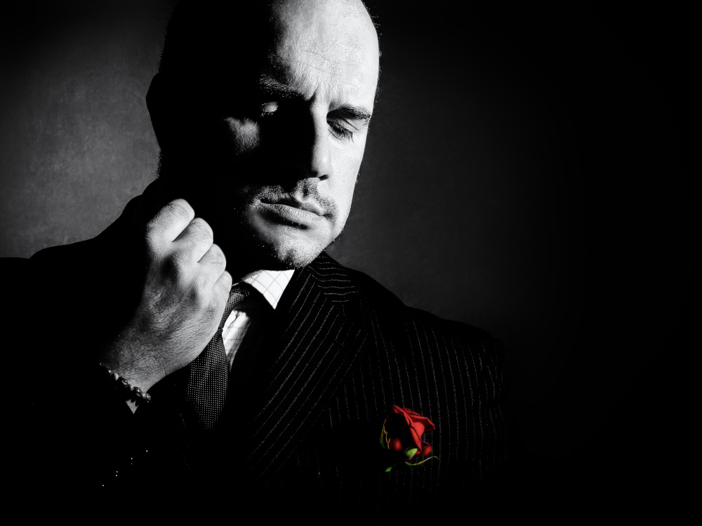 Picture of a godfather-like character.