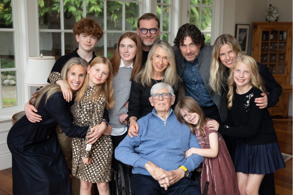 David McLean (centre) with his family