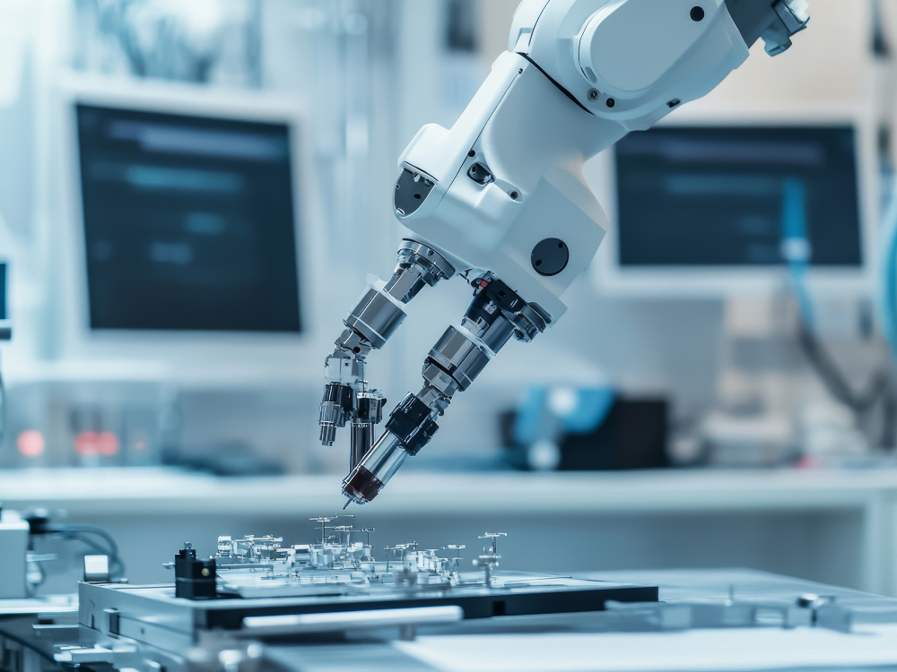 A robotic arm replacing the work of humans