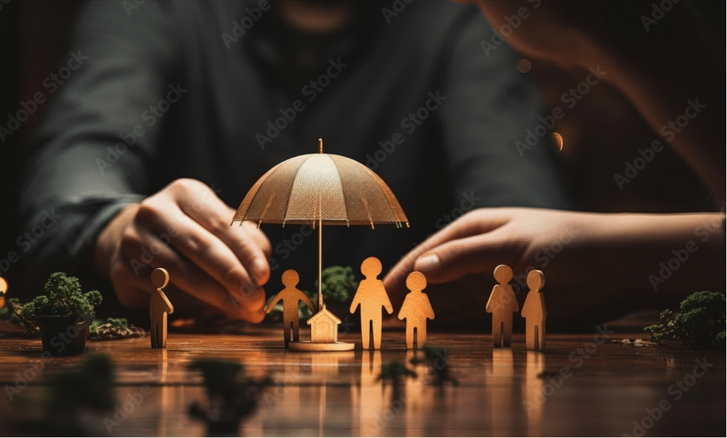 Adobe Stock image of a couple playing chess with pieces that look like family members, to depict the importance of insurance as a wealth preservation and legacy planning asset.