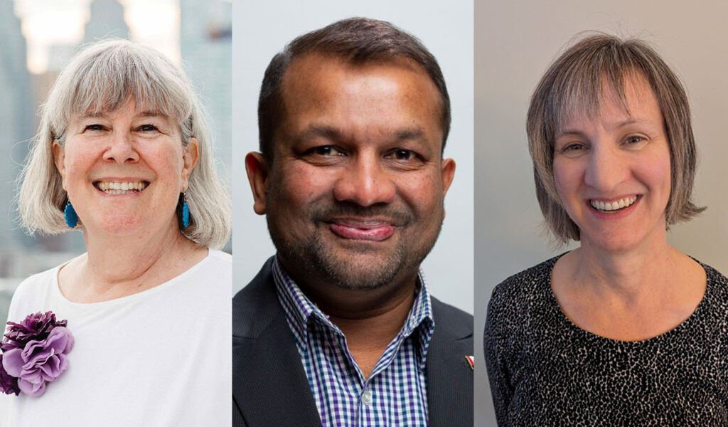 Photos of Ann Rosenfield, Irshad Osman and Lori Guenther Reesor