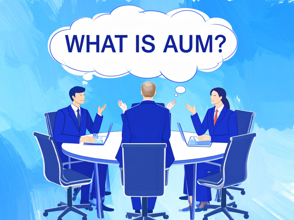 Illustration of business people sitting at a conference table.