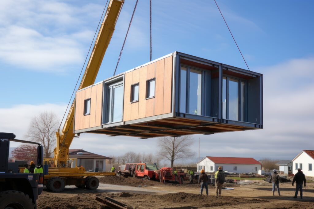Image of a pre-fab or modular home