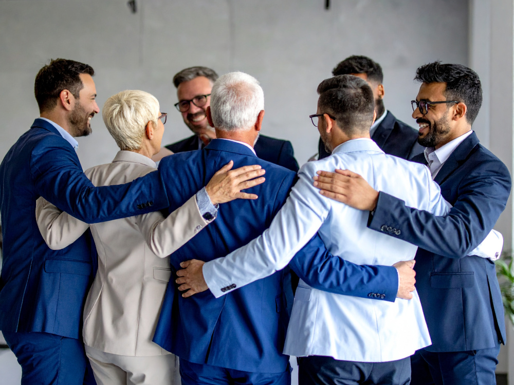 Image of family gathered together