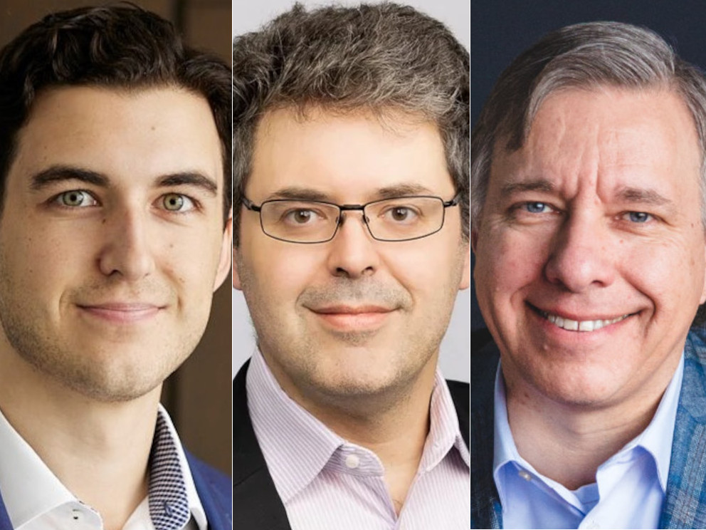 Pictures of Riley Phillipson, Dimitri Douaire and Wayne Kozun.