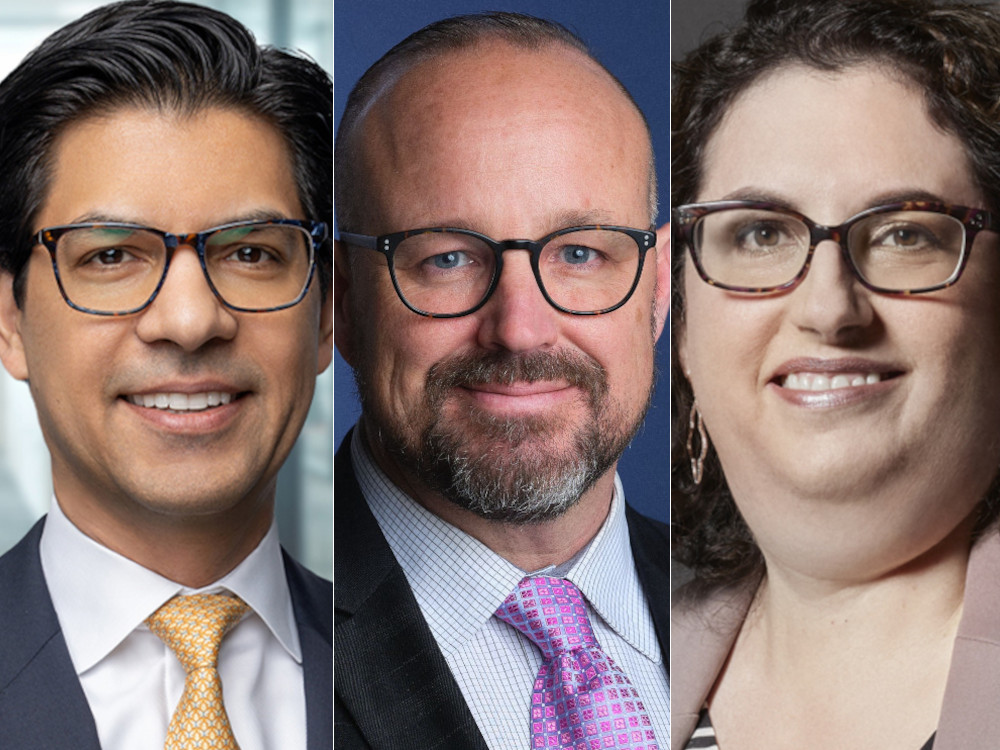 Photos of Ash Lawrence of AGF Capital Partners, Colin Keddy of TAAG Family Office and Mindy Mayman of Richter Family Office.