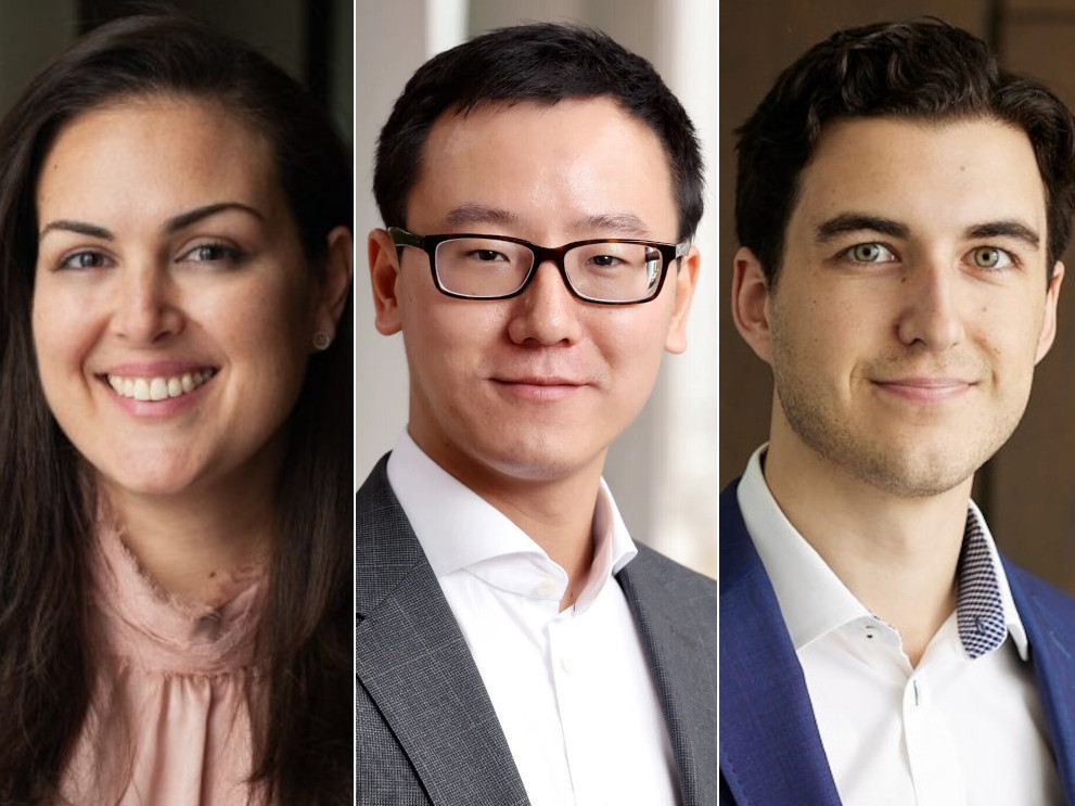 From left are Erica Barbosa Vargas of Eclipx Family Office; Ting Xu, assistant professor of finance at the University of Toronto’s Rotman School of Management; and Riley Phillipson of Access Family Office.