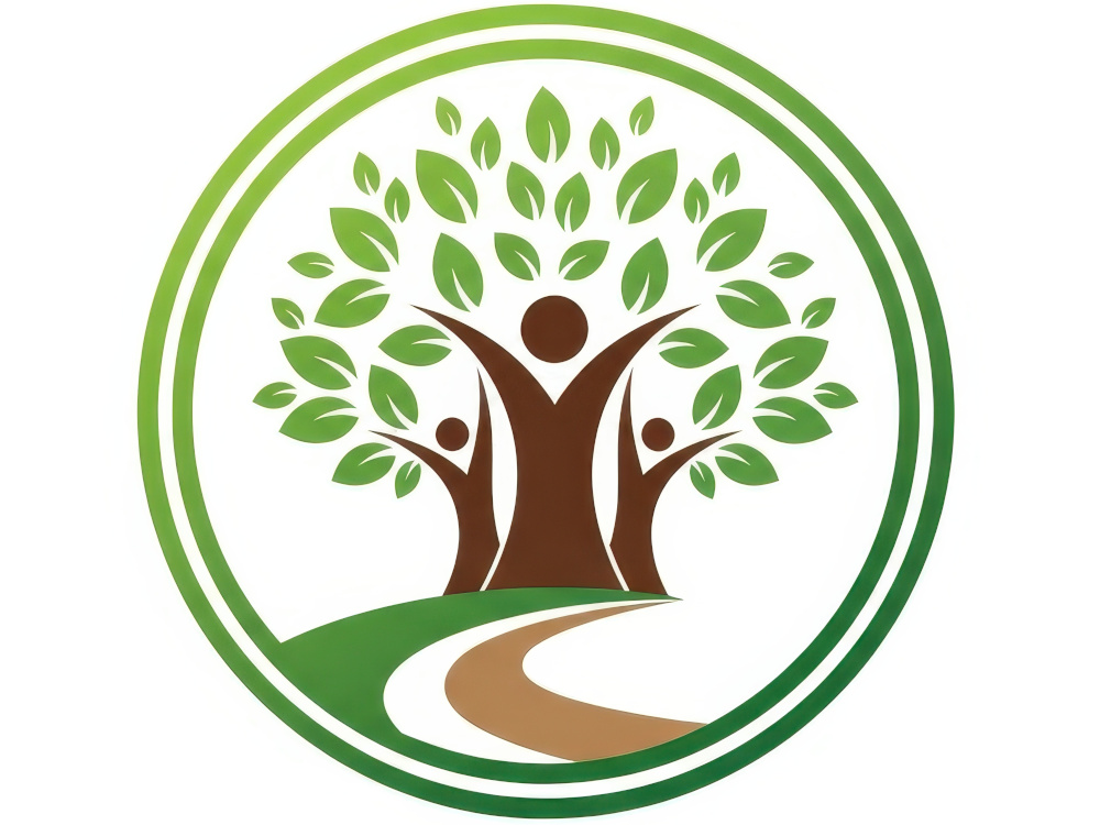 Illustration of a person who looks like a tree with lots of leaves coming out the top