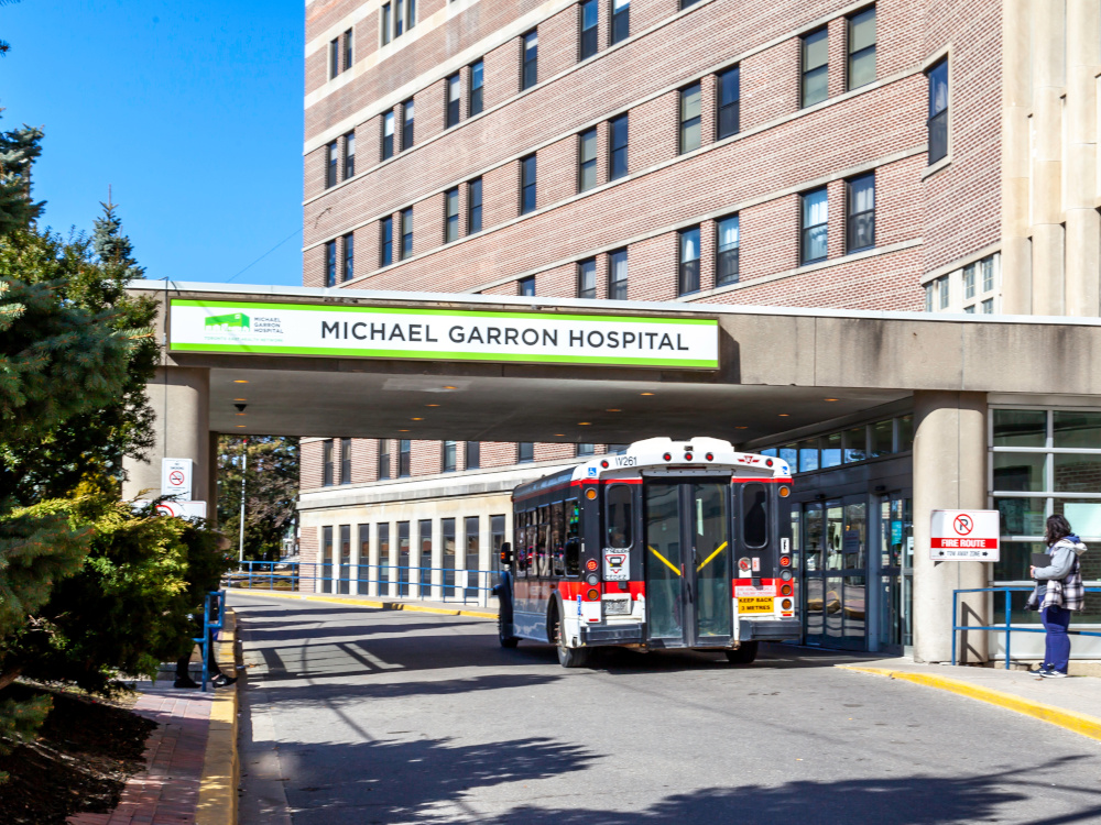 Photo of the exterior of Michael Garron Hospital in Toronto