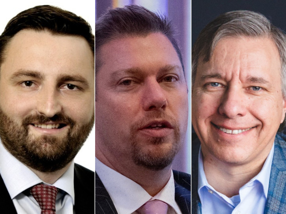 Photos of three hedge fund experts -- Alexander Jansen of BMO Family Office, Arthur Salzer of Northland Wealth Management, and Wayne Kozun of Forthlane Partners.