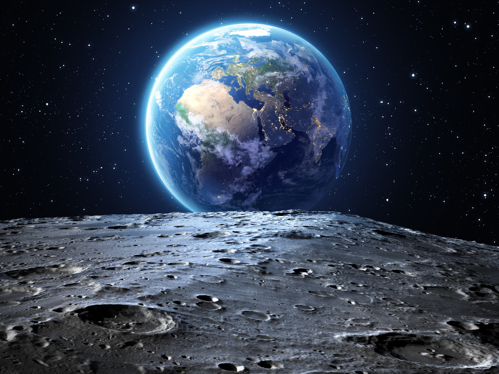 A shot of the moon