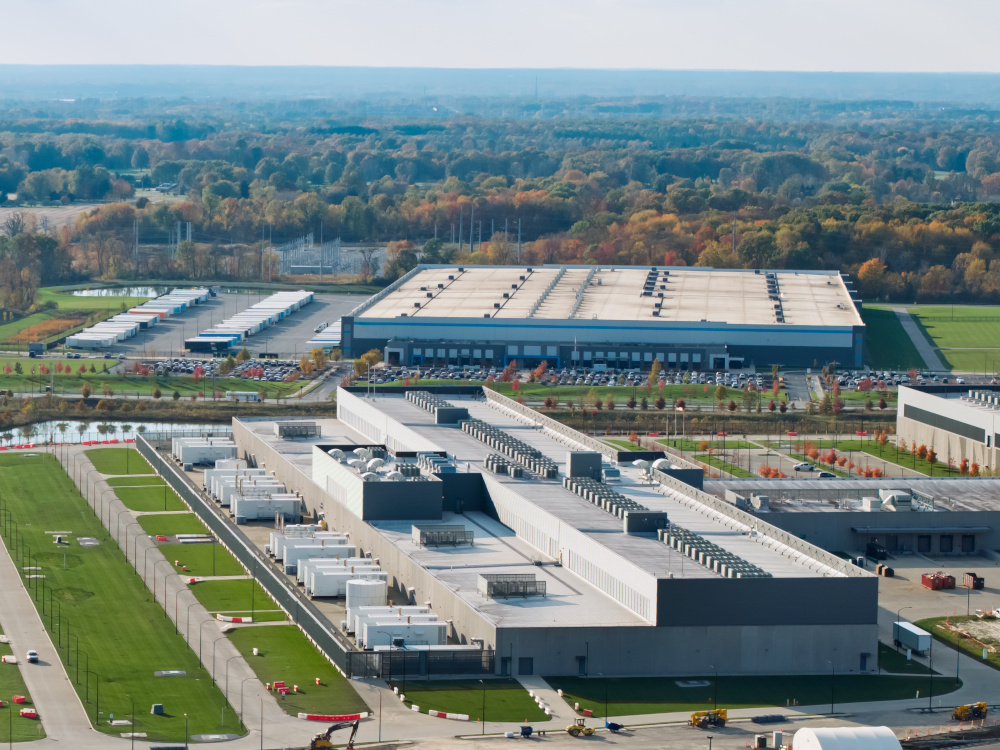 Photo of an industrial building in a business park.