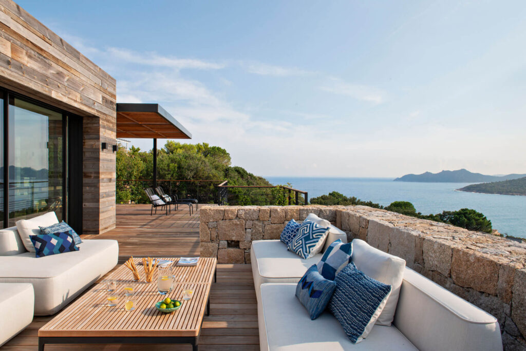A stay at Corsica's jaw-dropping Villa de Santa Giulia can combine private beach days with boat trips to the Lavezzi Islands, dinners in Bonifacio’s cliff-top old town, and drives through the island's maquis-scented interior. 