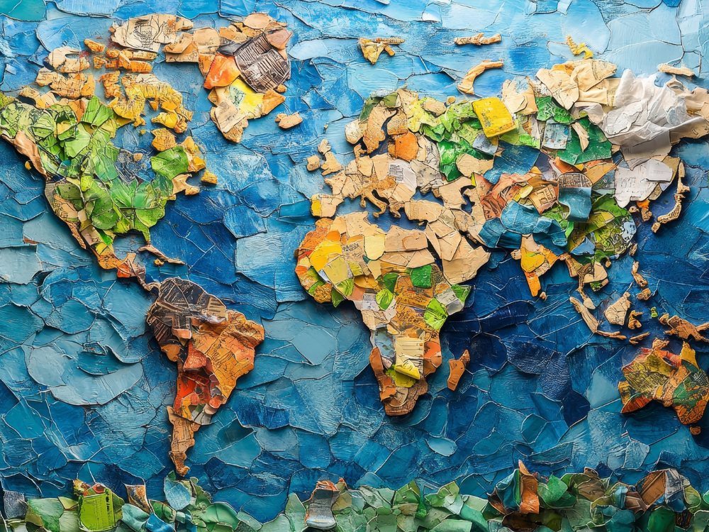 Picture of a world map